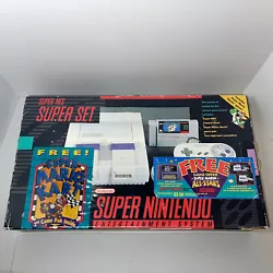 Super Nintendo In Box With Paperwork, Box Matches Console Serial Number. Super Mario World is included and tested...