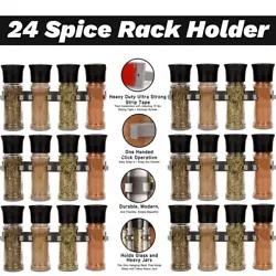 Holds Even Heavy Glass Spice Jars. Beautiful Plastic Spice Organizer, Ideal for Kitchen Cabinets, Pantry Doors and RV...