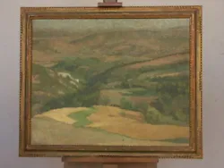 Oil on Jourdan wood panel representing: landscape canvas dimension (81x65 cm) frame dimension (93x77 cm) Most of our...