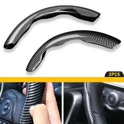 Specification: Color: Carbon fiber Material: ABS Suitable model: universal 37-38cm steering wheel cover.  Package...
