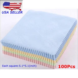 100pcs Microfiber Glasses Cleaning Cloth. Note: Due to the difference between different monitors, the picture may not...