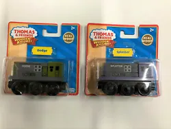 DODGE and SPLATTER -. Thomas & Friends Wooden Railway by Learning Curve.