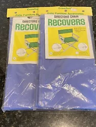 Vintage (2) Crawford Directors Chair Recover Covers Blue Fabric NEW. Vintage directors chair covers. This is for the...