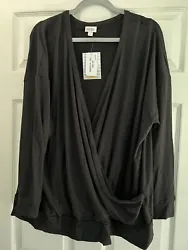 NWT LuLaRoe Rebecca Cross-Front Long Sleeve Top.
