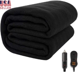 12V Heated Travel Cars, SUVs, Trucks Camping Blanket is electrically-heated and plugs into your cars cigarette lighter...