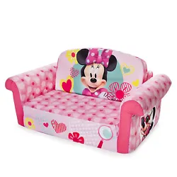 Preschoolers can sit, lounge, and relax on their sofa with Minnie Mouse and the Marshmallow Flip-Open Sofa. Give your...