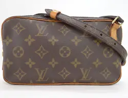 【Authentic】 LOUIS VUITTON. Shoulder belt: Clean, minor signs of use / Shoulder pad - Tanned and light stains....
