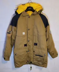 This jacket/coat is VERY heavy duty for cold weather protection. The outer coat is is a think canvas like material AND...