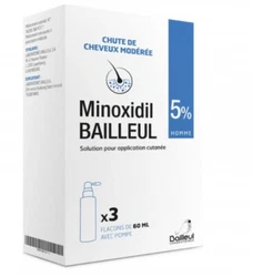 Cest pour lutter contre ces chutes de cheveux que Bailleul a créé Minoxidil 5%. MINOXIDIL 5% BAILLEUL INDICATIONS....