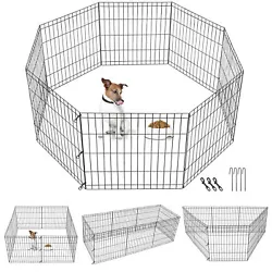 【Detachable】 - Ground stakes to secure the playpen in place，Connect multiple playpens together and to make any...