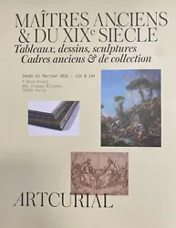 Catalogue enchères Artcurial Tableaux Anciens. Vente du 11 février 2021 Avec feuille des résultats.