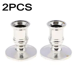 2pcs Taper Candle Holders Traditional Shape Fits Standard Candlestick Silver. Perfectly fit for any standard...