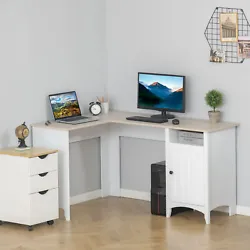 Finding furniture that is both beautiful and functional is never easy! The HOMCOM L-shaped corner desk has a good...