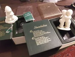 Dept 56 Snowbabies . From estate both opened appeared they were on display I wiped most of the dust off  them boxes...