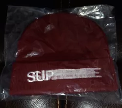 Supreme   Motion Logo   Beanie   Burgundy  SS23