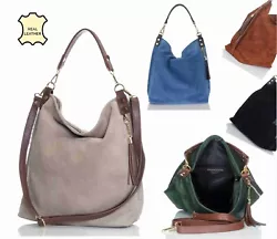 Soft Leather Handbag Pouch Crossbody Bag S hopper bag. Material: Natural suede leather. 1 x Shoulder bag. Belt: 105 cm...