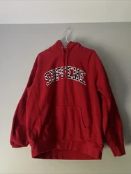 Supreme Heart Arc Hoodie Red Size L.