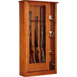 This is a superb, wood gun cabinet for those with a large collection. Holding up to 10 guns, including double barreled...