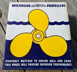 Vintage SMC 856 Michigan Outboard Boat Propeller & box 3 blade aluminum.  Measuring approximately 10