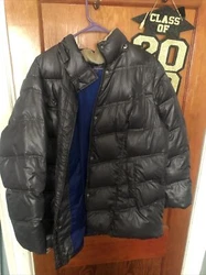 Tommy Hilfiger Fur Puffer Jacket Men. Condition is 