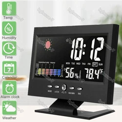 And you can press any button to stop the ring. If you want the weather station always lights on, you can use the power...