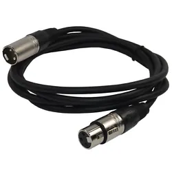 HQRP® Connecteur XLR mâle à XLR femelle 3 broches professionnel Câble symétrique flexible sans bruit de 6 pieds...