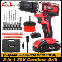 You can carry out projects in any difficult place. The 20V lithium-ion electric drill driver with front LED work light...