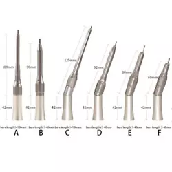 Contra Angle. Straight handpiece. Bur for surgical 2.35mm. Push button. Compatible with E-type motor (NSK ,KAVO,W&H)....