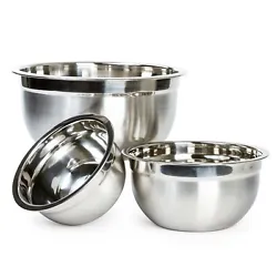This stainless steel bowl set is designed extra deep to prevent spills and splatter. It is easy to use and clean. Also,...