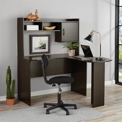 The L-Desk with Hutch allows for maximum use of space in your room. Place your laptop on the desktop surface and still...