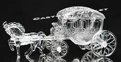 1 CARRIAGE CLEAR CAKE TOPPER. HORSES AND CARRIAGE AS SHOWN.