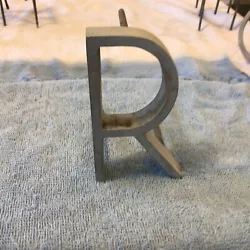 Vintage Industrial Aluminum Metal Sign Channel Letter “ R “ Wall Art Décor 4”. We have a box of different...