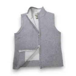 Eddie Bauer Lambs Wool Nylon Knitted Vest Gray. Photos are what you will get.