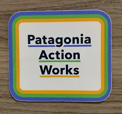 Patagonia Action Works Sticker!Sticker measurements: around 3” x 3.5”Please reach out with any questions!