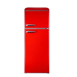 Galanz - Retro 7.6 Cu. Ft Top Freezer Refrigerator - Red. Refrigerator: R600a. Color: Retro Red. Interior Light.