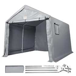 Enjoy A Secure Storage Space with VEVOR Outdoor Storage Shed ! Upgraded TRIPLE-LAYER 240G Fabric Cover: VEVOR storage...