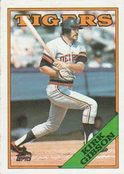 1988 Topps Kirk Gibson #605 Card Detroit Tigers