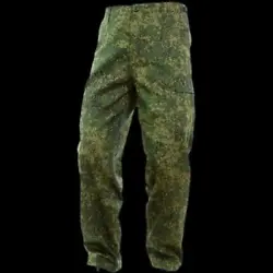 RUSSIAN MILITARY STYLE DIGITAL CAMOUFLAGE BDU TACTICAL 6 POCKET CARGO FATIGUE PANTS. BUTTON FLY CLOSURE. ADJUSTABLE...