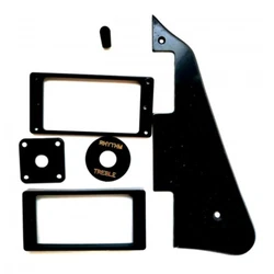 Set platique NOIR (Black) pour guitare Style LES PAUL®< Pickguard 3 ply (B/W/B) pour Humbucker(s) PG0800-033 Contour...