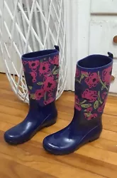 Coach Pearl 8B Rubber Boots pink and blue. Gorgeous barely worn