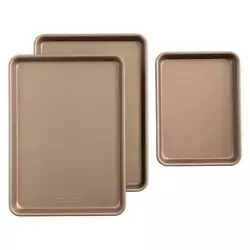 Nordic Ware s Non-Stick Aluminum Baking Sheets conduct heat quickly and evenly. These pans feature a durable bronze...