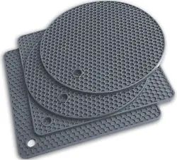 Qs INN Silicone Trivet Mats | Hot Pot Holders | Drying Mat | Jar opener | Spoon rest and Coaster, our 7 in 1...