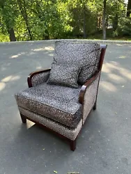 Stickley Lounge Chair With Ottoman 30x36x33. Some minor scratches on arms and legs,Please contact regarding pickup or...