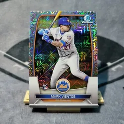 Rookie Mark Ventos for the New York Mets.  All cards ship in a penny sleeve and top loader.  Thank You, Knights Sports...