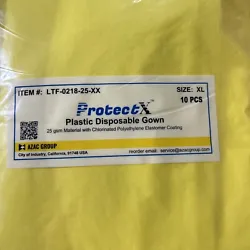 Yellow Disposable Isolation Gowns For Dental Vet (80 Count) Size XL.