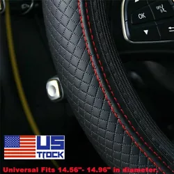 PU Leather Car Steering Wheel Cover Protector Good Grip Auto Accessories For 15