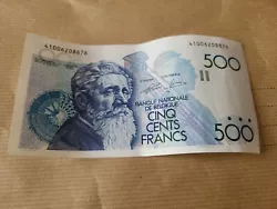 Belgique Banknote Billet 500 Francs Constantin Meunier.