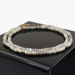 Gemstone :Genuine Moonstone necklace. -- More About The necklace --. Note .