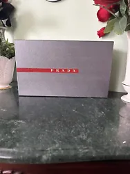 Prada Empty Storage Gift Gray Box 13.5/ 8/5 Inches ,and 2 bags. For shoes size 8