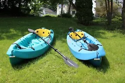 Two Frenzy Ocean Kayaks are very stable for beginners in calm water. Perfect for riding a wave, bird watching, fishing...